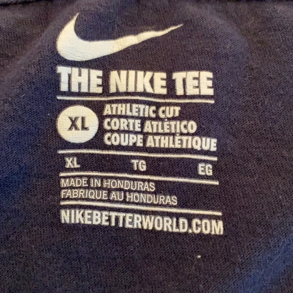 NIKE Blue JUST DO IT w swoosh in white SZ XL